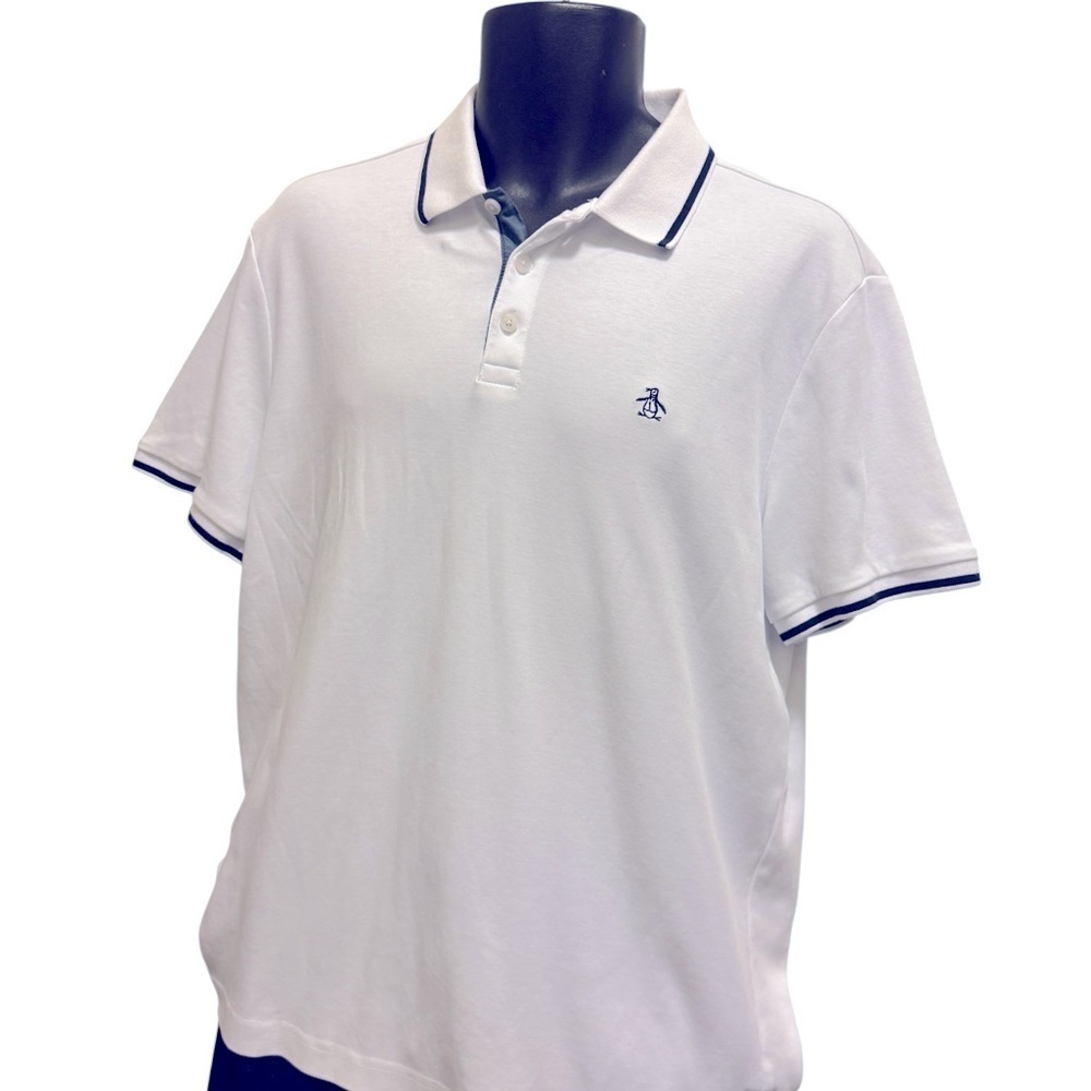 Original Penguin White Polo with Black Accents in new conditions